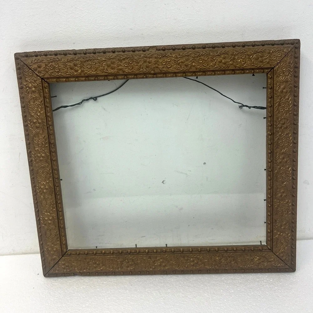 Antique Gilt Gesso Picture Frame Floral Vintage Gold Victorian Art Fits 10x12